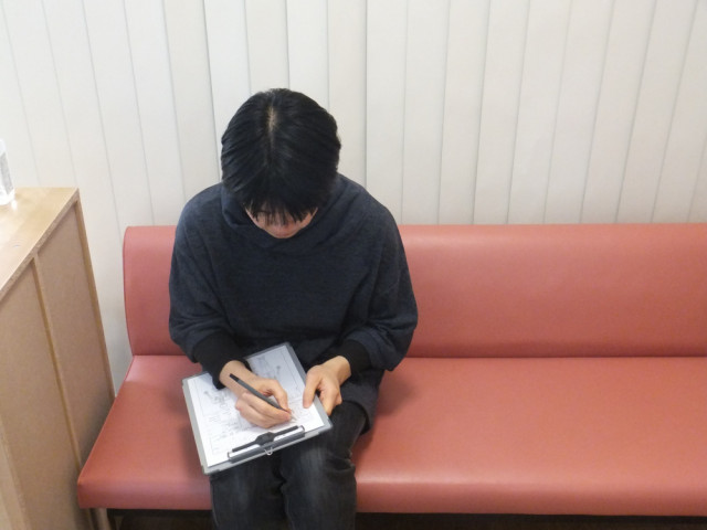 問診票の記入